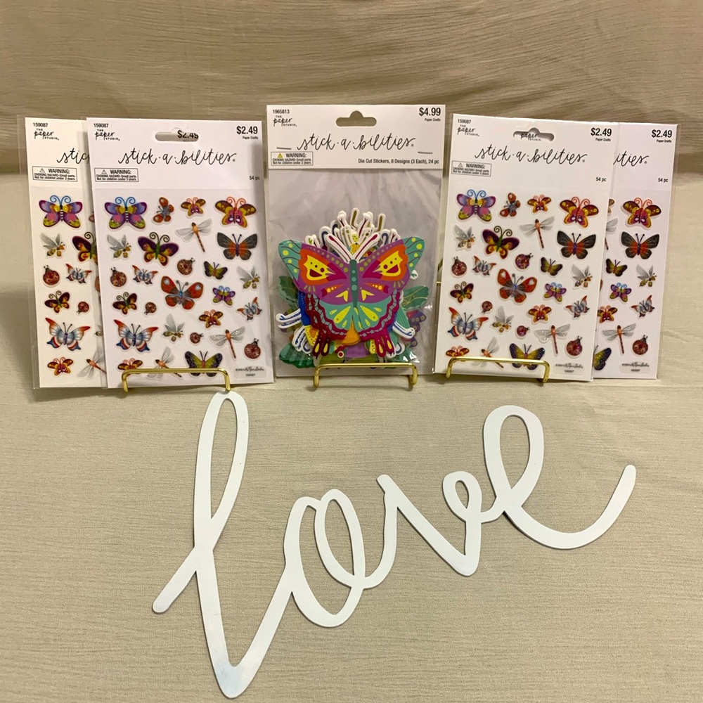 240 pc The Paper Studio Stickabilities Beautiful, Colorful Bug Stickers